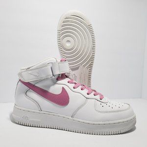 Nike Air Force 1 Mid Women's Size 10 White-Pink 2021 Style Code AQ3779-994
